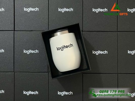 Ly Giữ Nhiệt 350ml Mini Màu Trắng – Khắc Logo Doanh Nghiệp Logitech