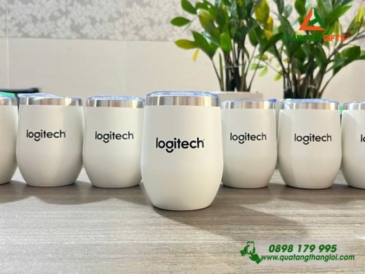 Ly Giữ Nhiệt 350ml Mini Màu Trắng – Khắc Logo Doanh Nghiệp Logitech