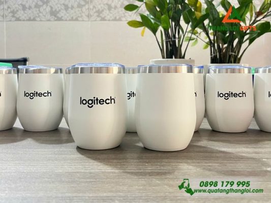 Ly Giữ Nhiệt 350ml Mini Màu Trắng – Khắc Logo Doanh Nghiệp Logitech