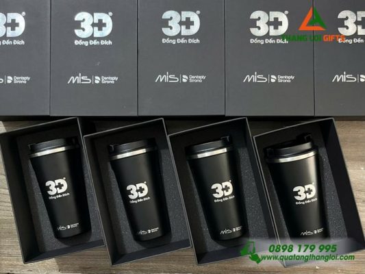 Ly Giữ Nhiệt Coffee 510ml Màu Đen – Khắc Logo Y Nha Khoa 3D