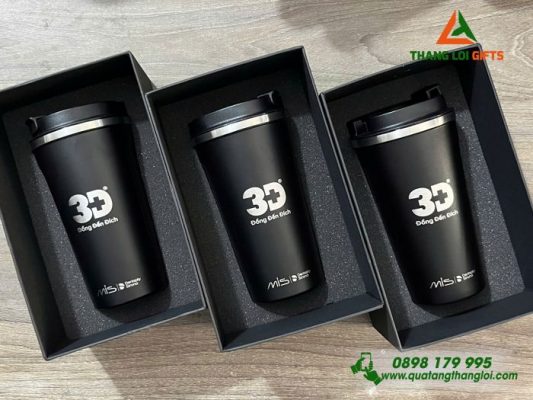 Ly Giữ Nhiệt Coffee 510ml Màu Đen – Khắc Logo Y Nha Khoa 3D