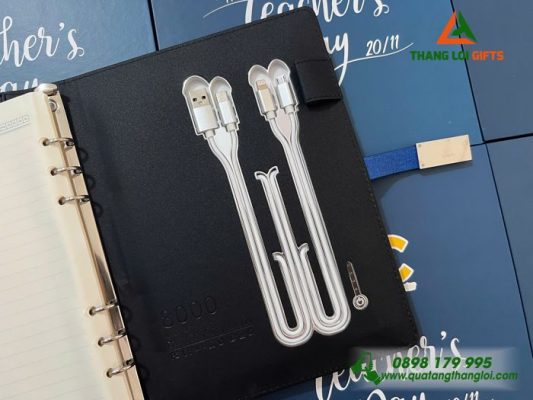 Sổ Tay Đa Năng Màu Xanh 8.000mAh - In Khắc Logo Doanh Nghiệp ICLC