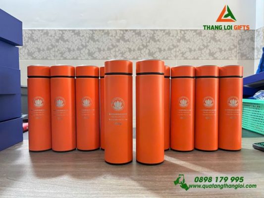 Bình Giữ Nhiệt Màu Cam 500ml – Khắc Logo Trường Mầm Non Sóc Nâu