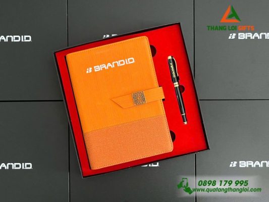 Bộ Quà Tặng (Sổ+Bút) - In Khắc Logo Doanh Nghiệp BRAND ID