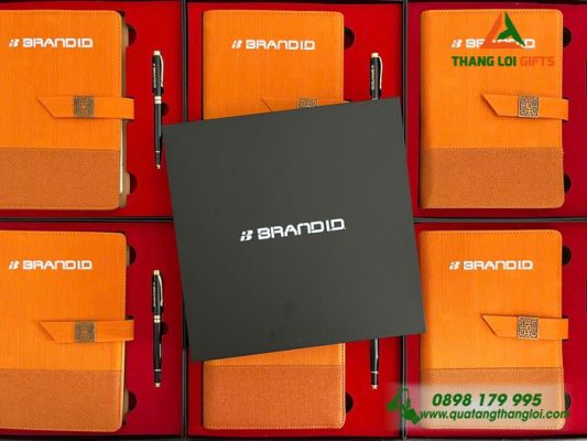 Bộ Quà Tặng (Sổ+Bút) - In Khắc Logo Doanh Nghiệp BRAND ID