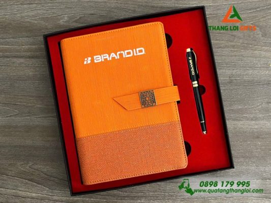 Bộ Quà Tặng (Sổ+Bút) - In Khắc Logo Doanh Nghiệp BRAND ID