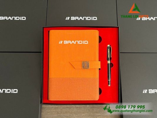 Bộ Quà Tặng (Sổ+Bút) - In Khắc Logo Doanh Nghiệp BRAND ID