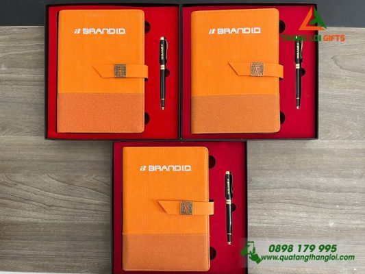 Bộ Quà Tặng (Sổ+Bút) - In Khắc Logo Doanh Nghiệp BRAND ID