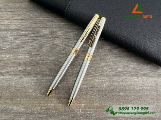 Bộ Bút Ký Kim Loại Xoay – In Khắc Logo Doanh Nghiệp Gigaduct Busway