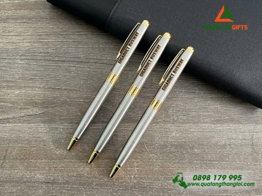 Bộ Bút Ký Kim Loại Xoay – In Khắc Logo Doanh Nghiệp Gigaduct Busway