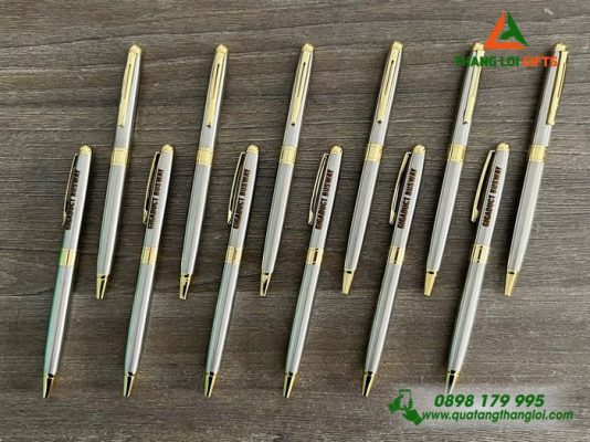 Bộ Bút Ký Kim Loại Xoay – In Khắc Logo Doanh Nghiệp Gigaduct Busway