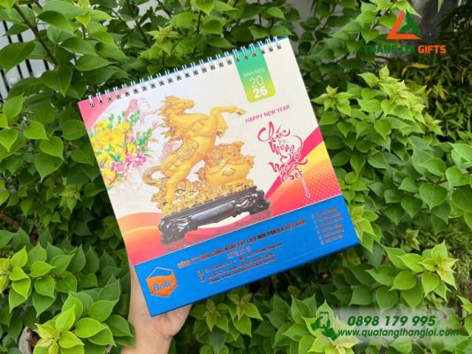 Lịch Để Bàn – Ép Kim Logo Doanh Nghiệp Bote Việt Nam