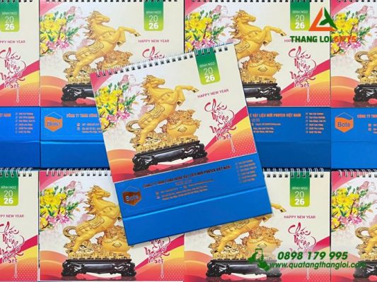 Lịch Để Bàn – Ép Kim Logo Doanh Nghiệp Bote Việt Nam