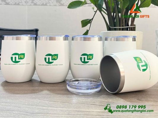 Ly Giữ Nhiệt 350ml Màu Trắng – In Logo Doanh Nghiệp Thanh Long