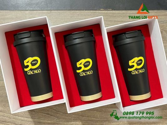 Bộ Ly Giữ Nhiệt 530ml – In Logo 50 Năm Báo Giác Ngộ