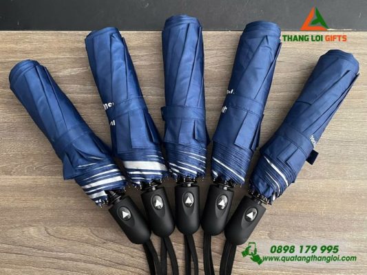 Ô Dù Cầm Tay Gập 3 Màu Xanh – In Logo Doanh Nghiệp Royal Thai
