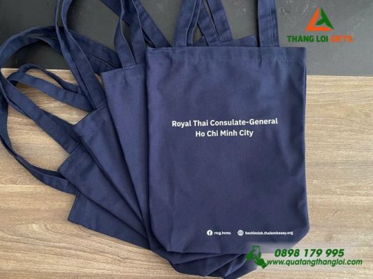 Túi Vải Canvas Màu Xanh – In Logo Royal Thai