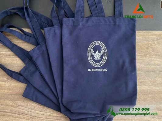 Túi Vải Canvas Màu Xanh – In Logo Royal Thai