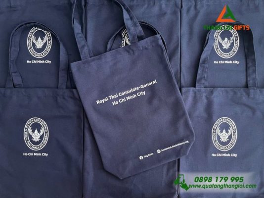 Túi Vải Canvas Màu Xanh – In Logo Royal Thai