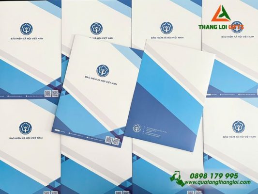 Bìa Đựng Giấy Tờ – In Logo Bảo Hiểm Xã Hội Việt Nam