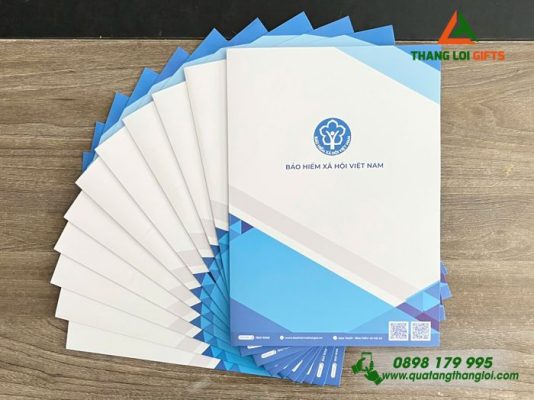 Bìa Đựng Giấy Tờ – In Logo Bảo Hiểm Xã Hội Việt Nam