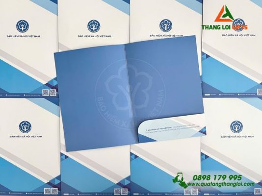 Bìa Đựng Giấy Tờ – In Logo Bảo Hiểm Xã Hội Việt Nam