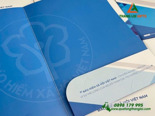 Bìa Đựng Giấy Tờ – In Logo Bảo Hiểm Xã Hội Việt Nam