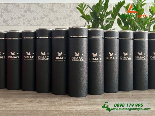 Bình Giữ Nhiệt 500ml Màu Đen – Khắc Logo Công Ty Luật DIMAC