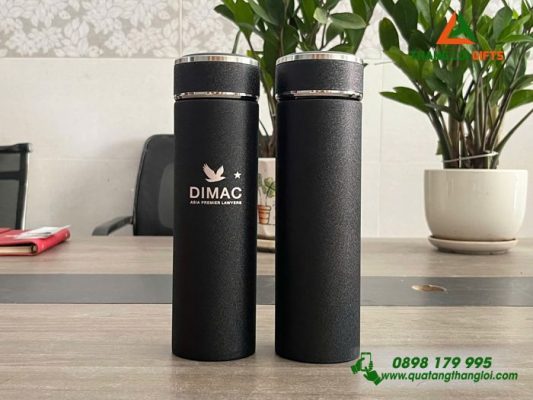 Bình Giữ Nhiệt 500ml Màu Đen – Khắc Logo Công Ty Luật DIMAC