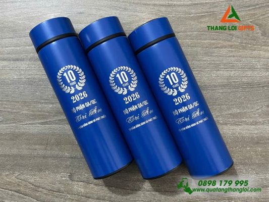 Bình Giữ Nhiệt 500ml Màu Xanh – Khắc Logo Quà Tặng Doanh Nghiệp