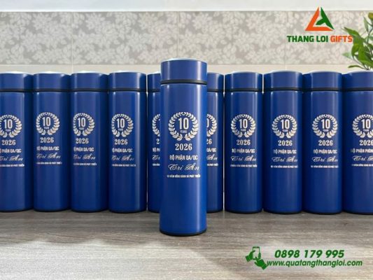 Bình Giữ Nhiệt 500ml Màu Xanh – Khắc Logo Quà Tặng Doanh Nghiệp