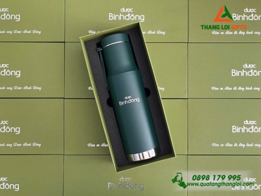 Bình Giữ Nhiệt Lock&Lock - Khắc Logo Doanh Nghiệp Dược Bình Đông