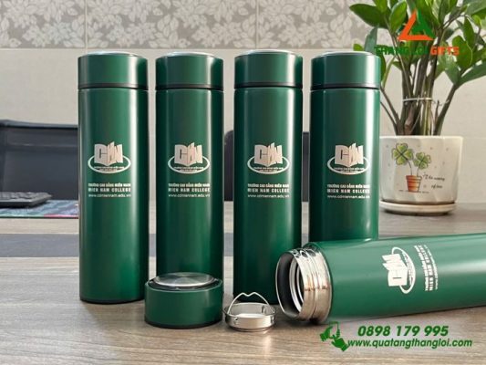 Bình Giữ Nhiệt 500ml - Khắc Logo Trường Cao Đẳng Miền Nam