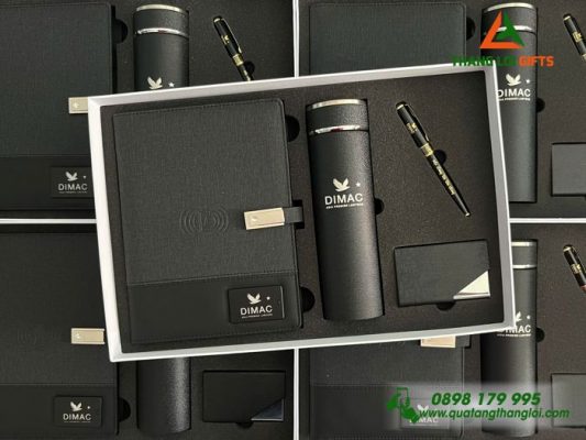 Giftset (Sổ Đa Năng+Bình+Bút+ Namecard) - In Khắc Logo DIMAC