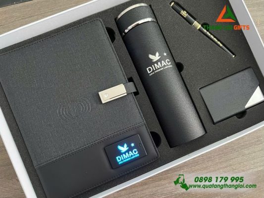 Giftset (Sổ Đa Năng+Bình+Bút+ Namecard) - In Khắc Logo DIMAC