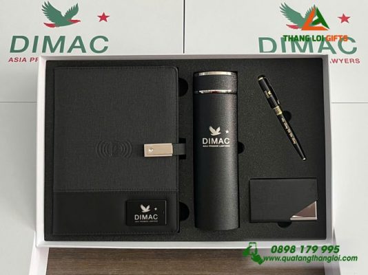 Giftset (Sổ Đa Năng+Bình+Bút+ Namecard) - In Khắc Logo DIMAC