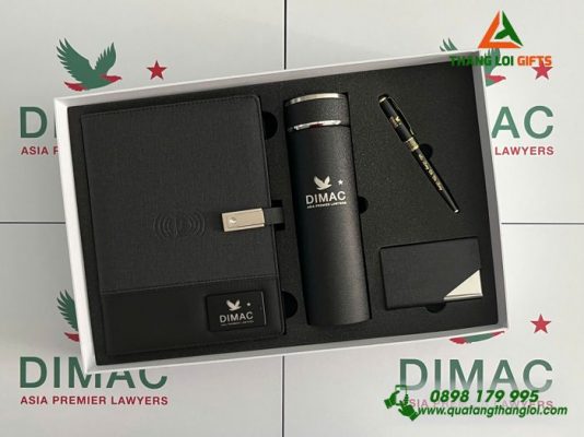 Giftset (Sổ Đa Năng+Bình+Bút+ Namecard) - In Khắc Logo DIMAC