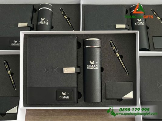 Giftset (Sổ Đa Năng+Bình+Bút+ Namecard) - In Khắc Logo DIMAC