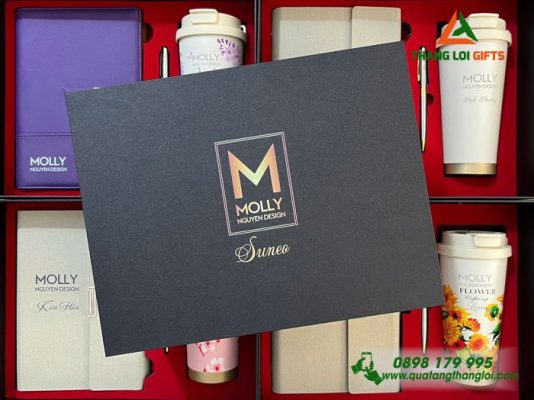 Giftset (Sổ+Ly+Bút) – In Khắc Logo Doanh Nghiệp MOLLY Nguyên Design