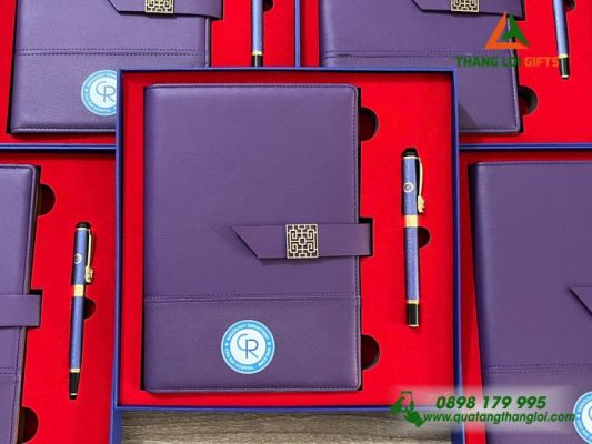 Combo Qùa Tặng (Sổ Tay+Bút Ký) - In Khắc Logo Bệnh Viện Chợ Rẫy