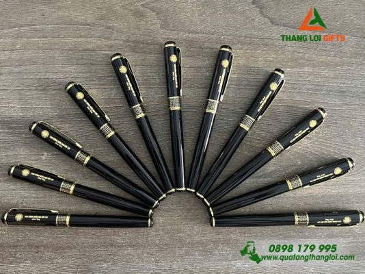 Bút Ký Kim Loại Nắp Màu Đen – Khắc Logo Ban Giảng Huấn Đạo Đức