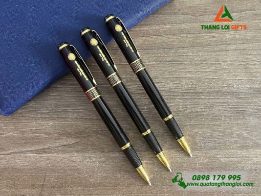 Bút Ký Kim Loại Nắp Màu Đen – Khắc Logo Ban Giảng Huấn Đạo Đức