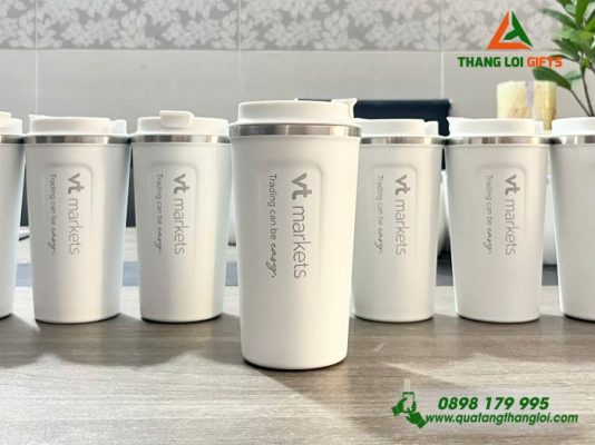 Ly Giữ Nhiệt Màu Trắng 510ml – Khắc Logo Doanh Nghiệp VT Markets