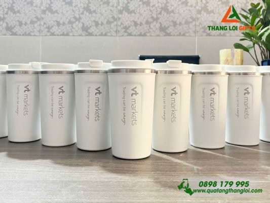 Ly Giữ Nhiệt Màu Trắng 510ml – Khắc Logo Doanh Nghiệp VT Markets
