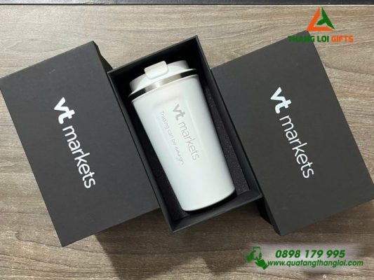 Ly Giữ Nhiệt Màu Trắng 510ml – Khắc Logo Doanh Nghiệp VT Markets