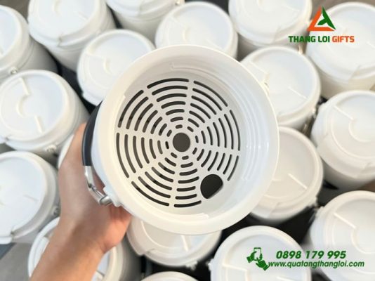 Ly Giữ Nhiệt Lock&Lock LHC4269 Màu Trắng - In Logo NINJA TRADING