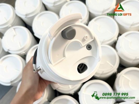 Ly Giữ Nhiệt Lock&Lock LHC4269 Màu Trắng - In Logo NINJA TRADING