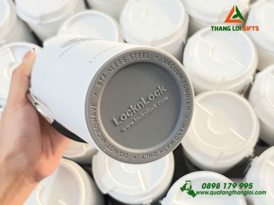 Ly Giữ Nhiệt Lock&Lock LHC4269 Màu Trắng - In Logo NINJA TRADING