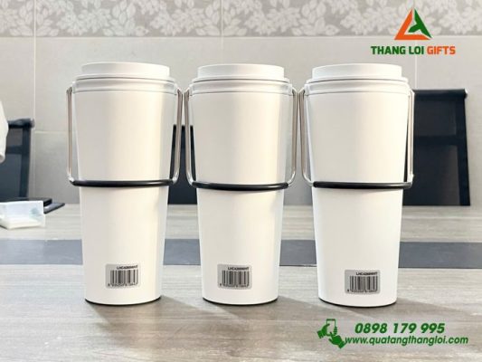 Ly Giữ Nhiệt Lock&Lock LHC4269 Màu Trắng - In Logo NINJA TRADING