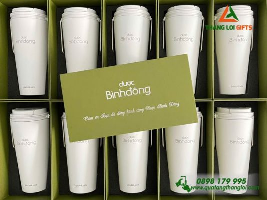 Ly giữ nhiệt Lock&Lock – In Khắc Logo Doanh Nghiệp Dược Bình Đông